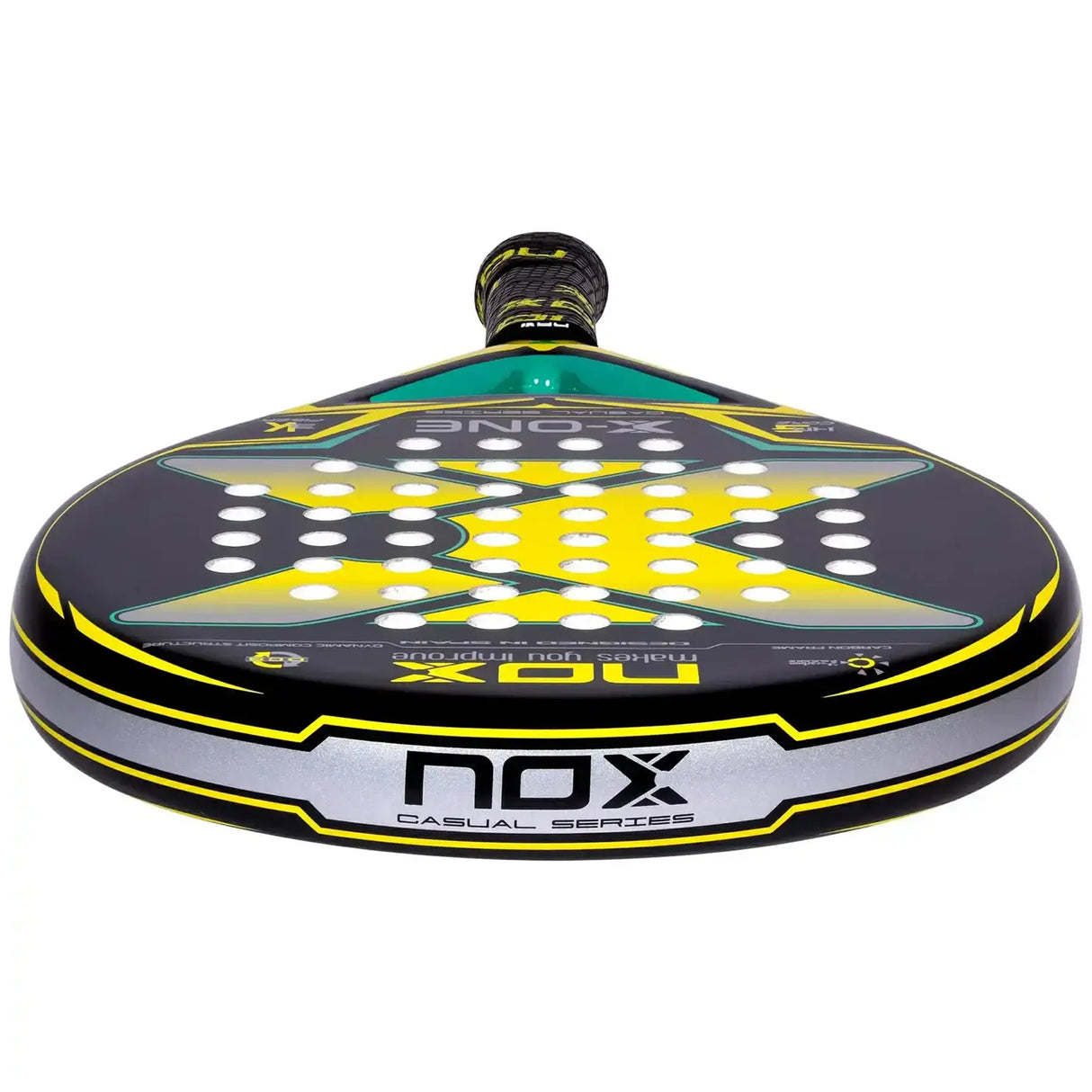 Pala de pádel Nox X-one amarilla y verde