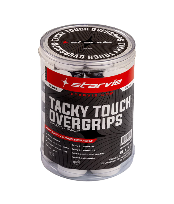 Sobregrip para tambor Starvie, tacto pegajoso, liso, blanco (25 unidades)