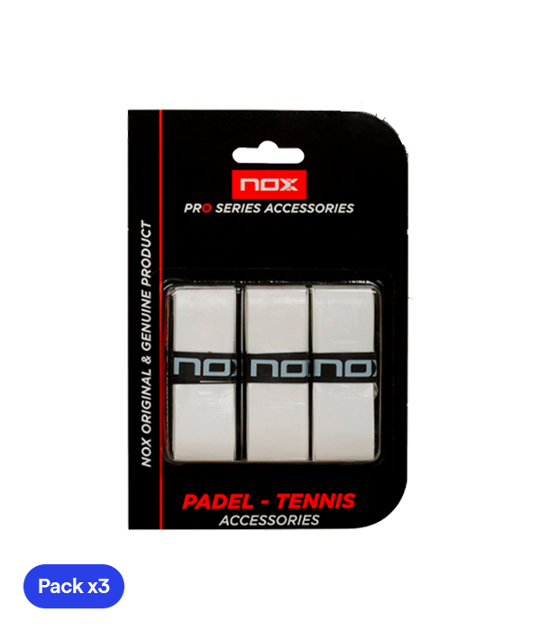 Nox Pro Overgrip (Pack x 3) White Padel Grip