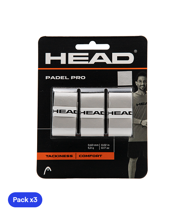 Head Padel Overgrip Pro (Pack x 3) Gray