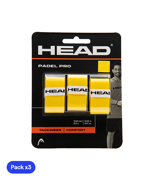 Head Padel Overgrip  Pro (Pack x 3) Yellow