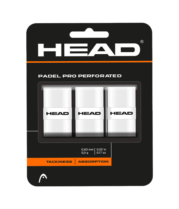 HEAD Pro Overgrips Perforated White (Pack x3)